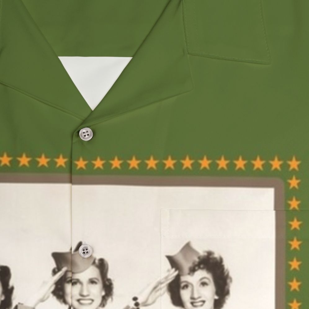 The Andrews Sisters Hawaiian Shirt with Vintage 1940s Swing Music Vibe - Detail