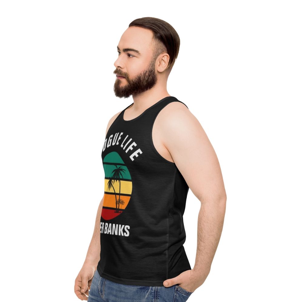 Pogue Life Outer Banks Sunset Unisex Tank Top - men side