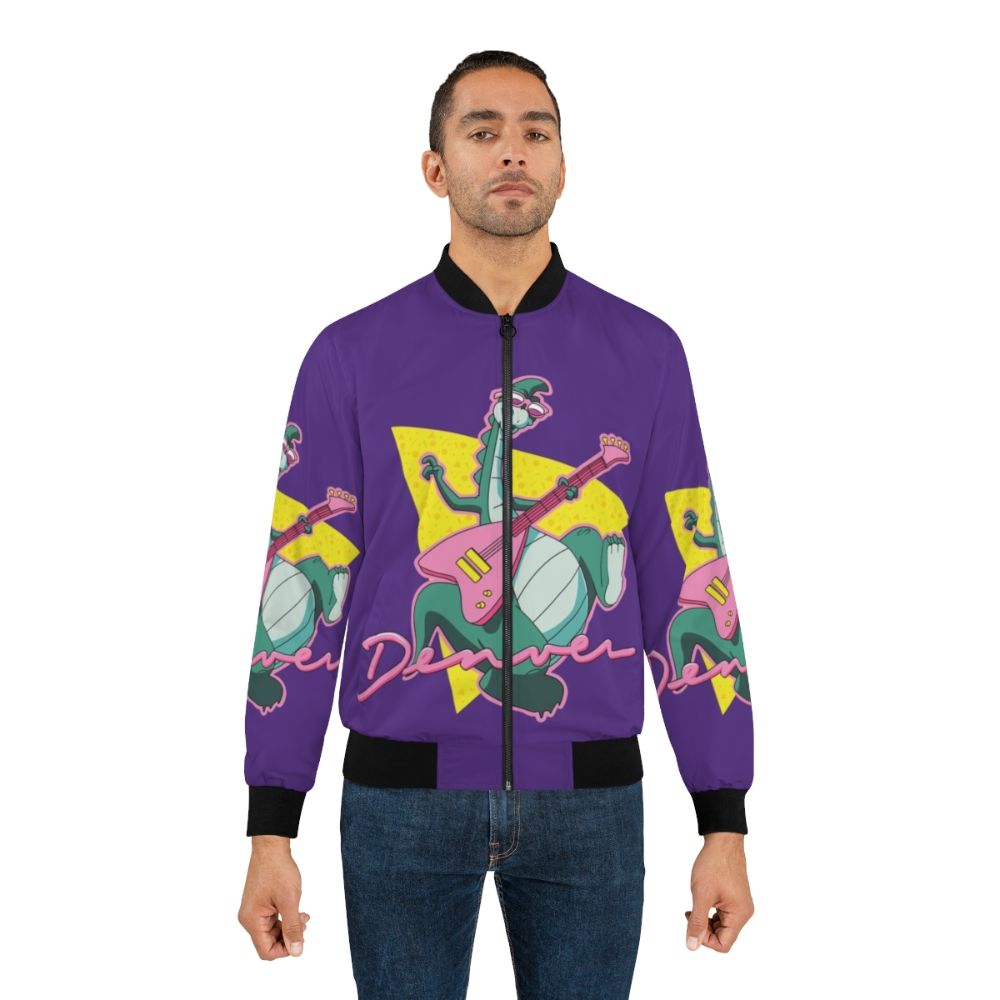 Vintage Dinosaur Cartoon Bomber Jacket - "The Last Dinosaur" Inspired Design - Lifestyle