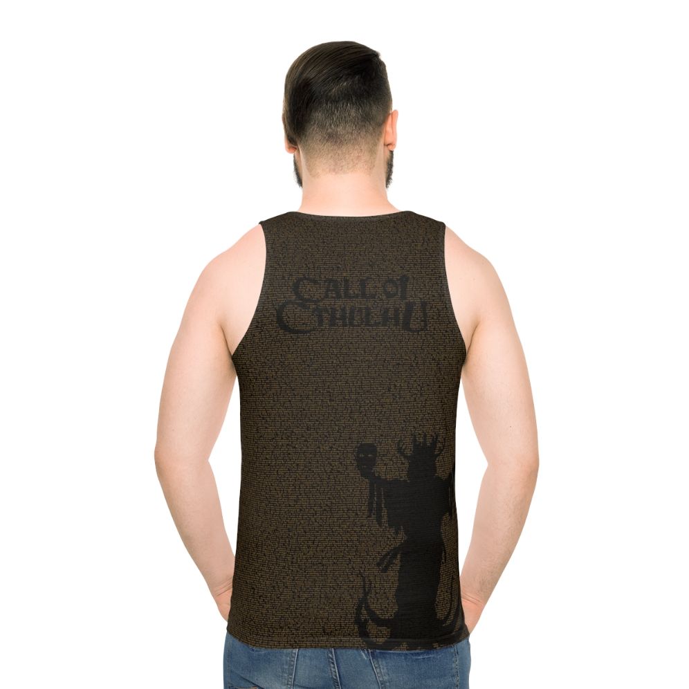 Lovecraft inspired Cthulhu Mythos Hastur Unisex Tank Top - men back