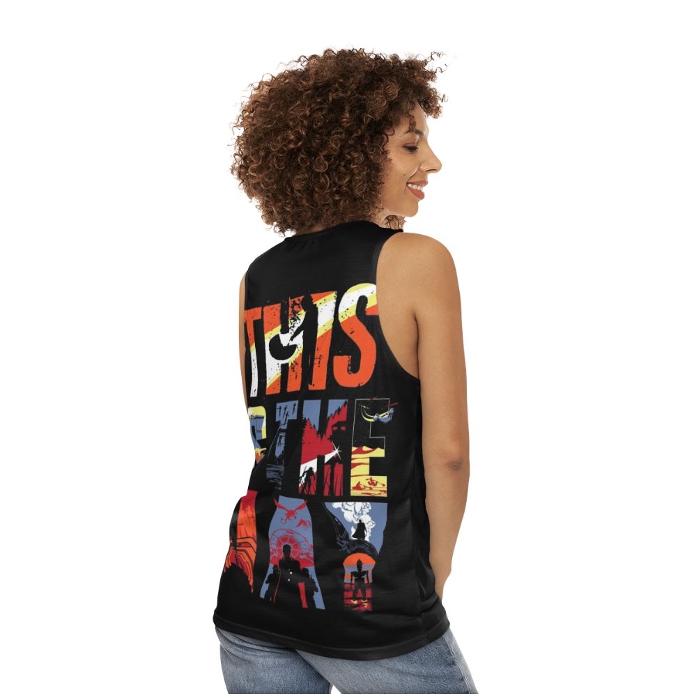 Mandalorian Star Wars Unisex Tank Top - women back