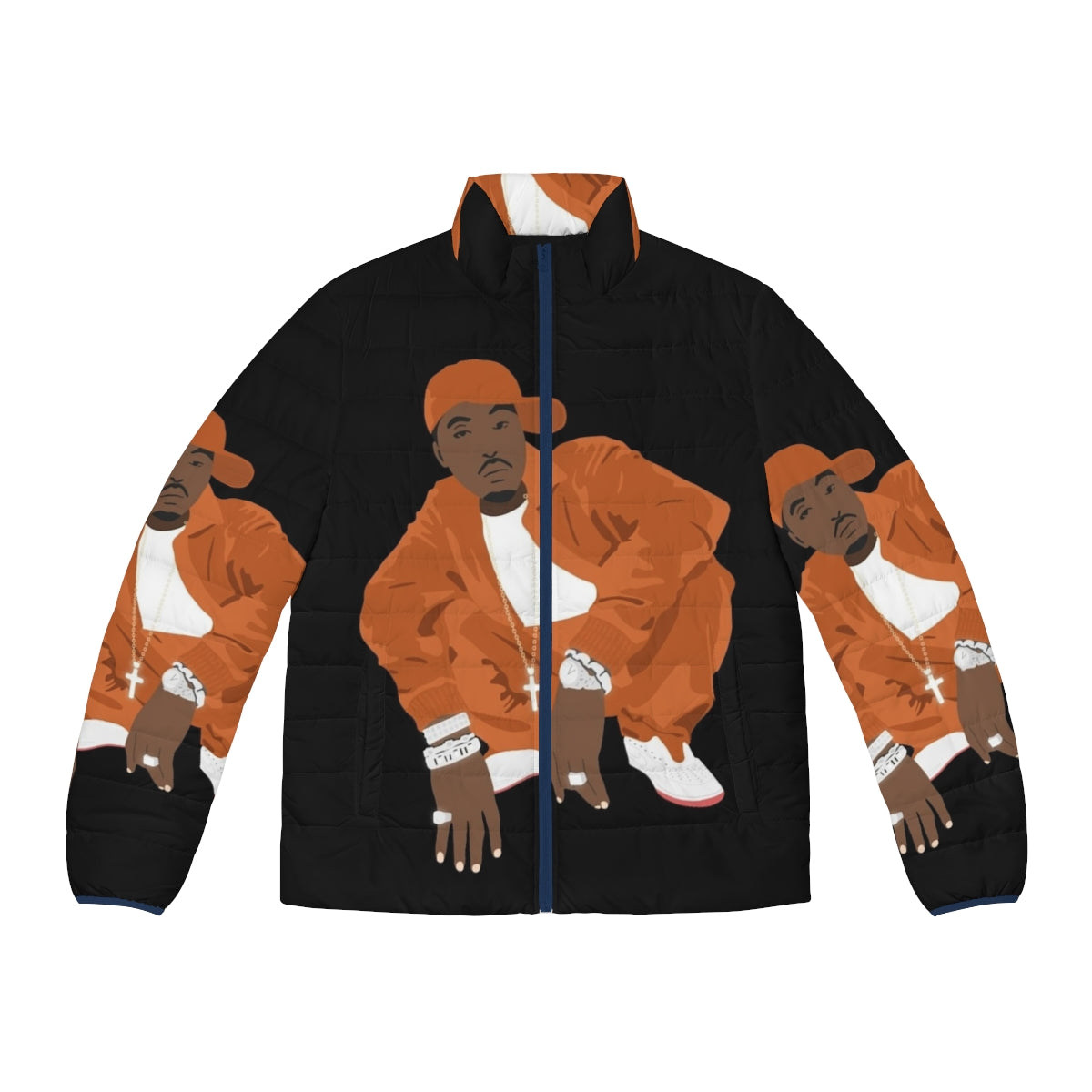 Nas Illmatic Inspired Puffer Jacket with Vector Design