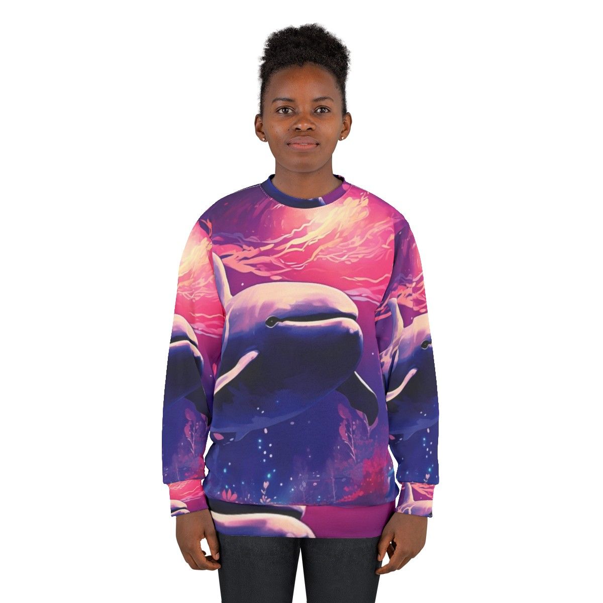 Legendary ocean animals sweatshirt featuring fantasy art by Brianm - women