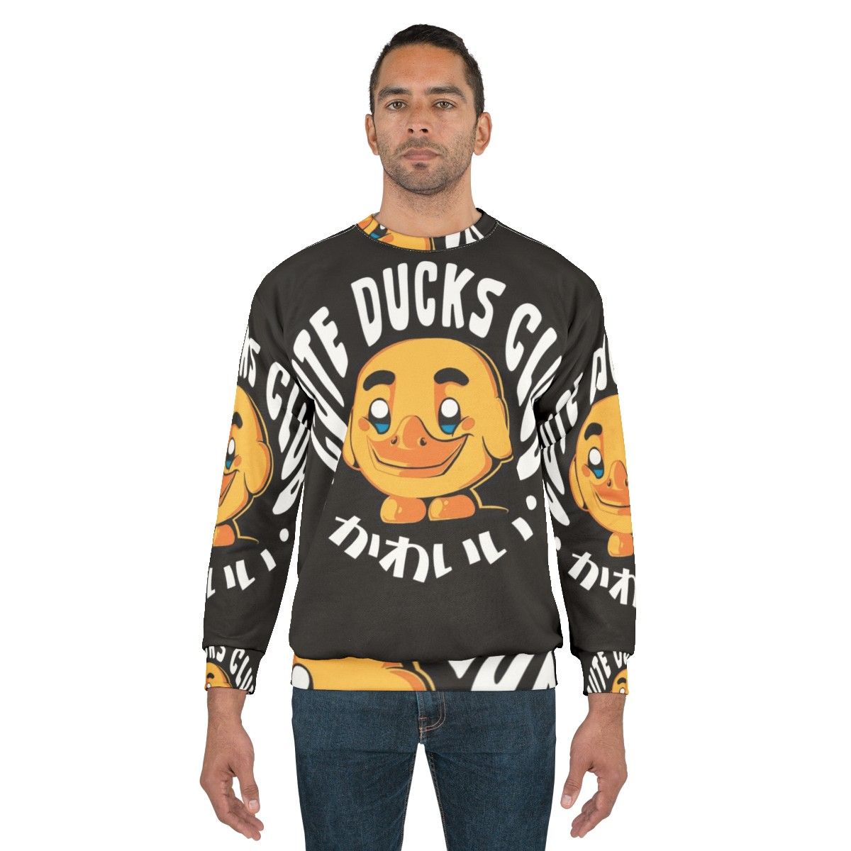 Cute Ducks Club Sweatshirt with Adorable Duck Design - men