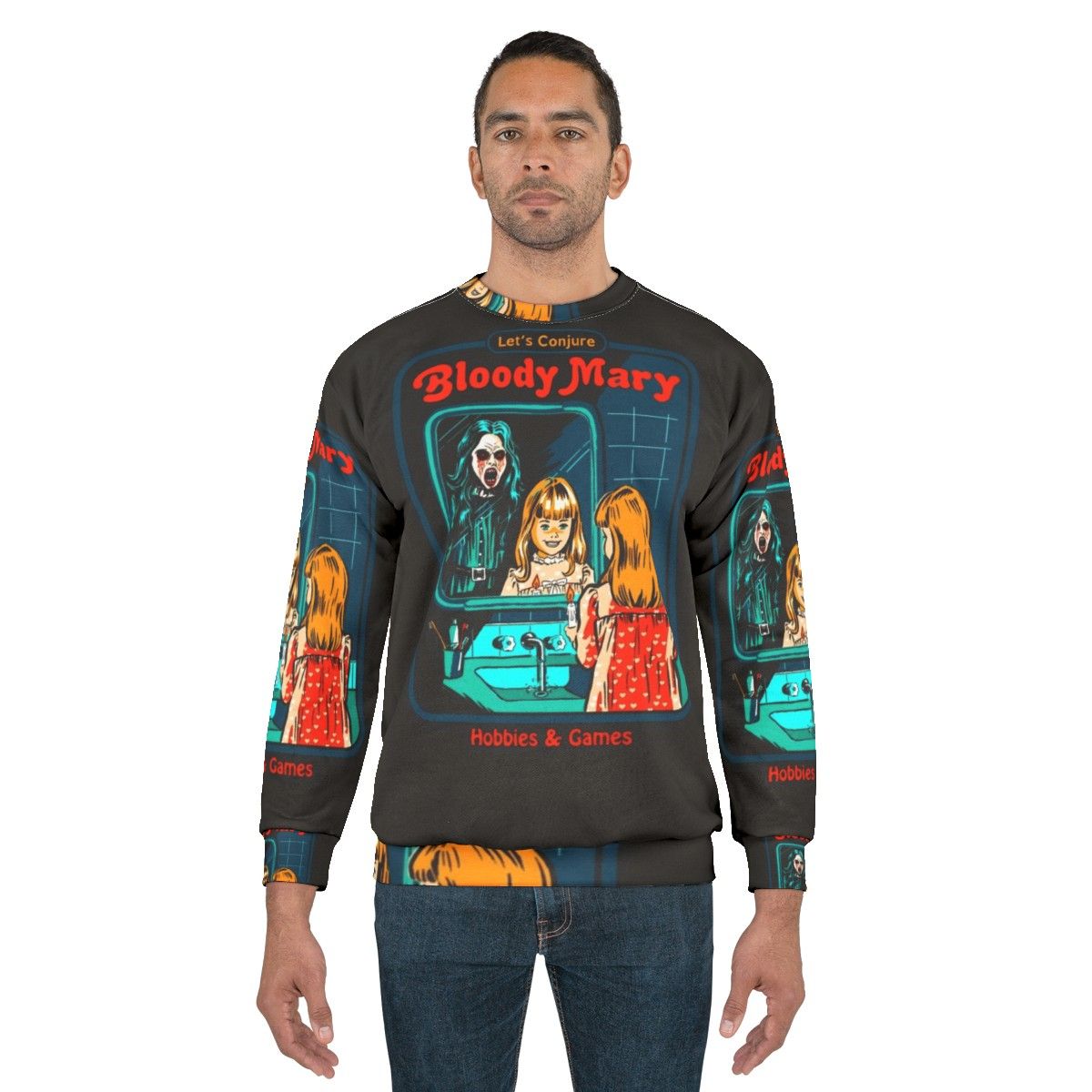 Bloody Mary horror sweatshirt - men