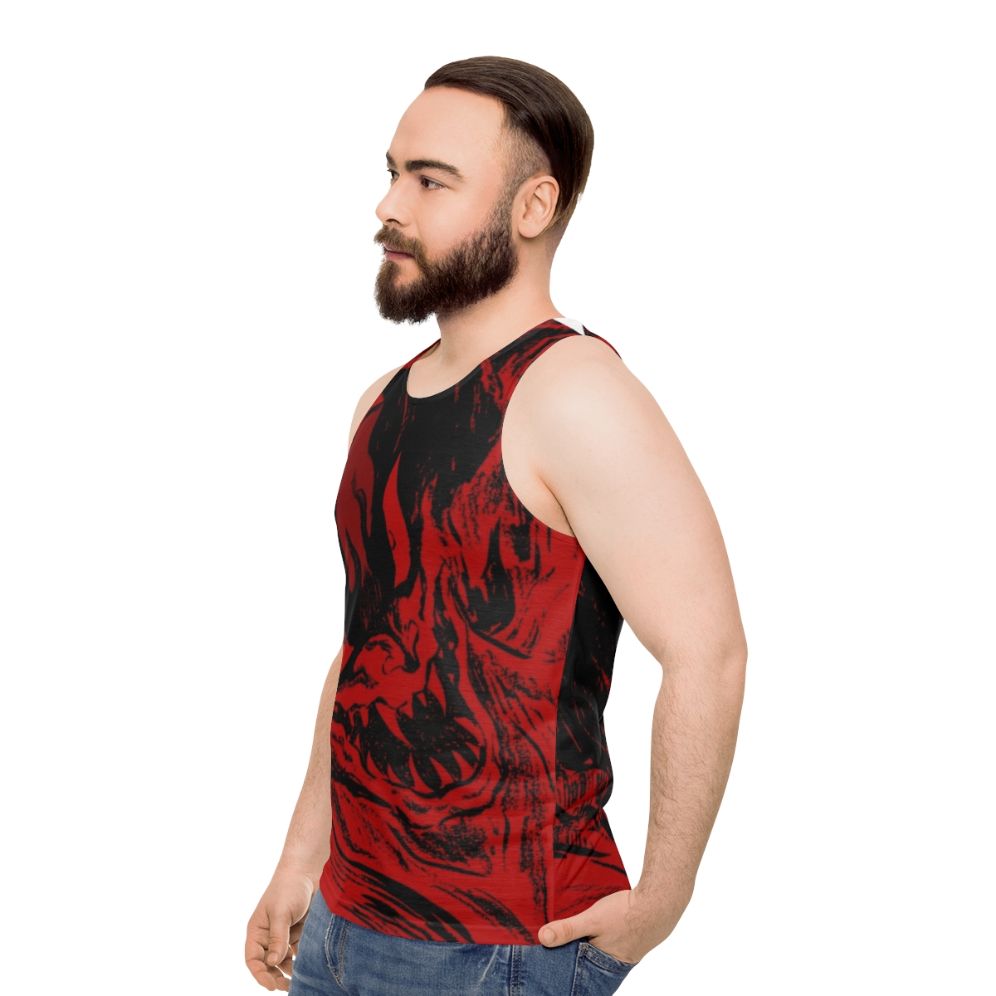 Devilman anime character unisex tank top - men side