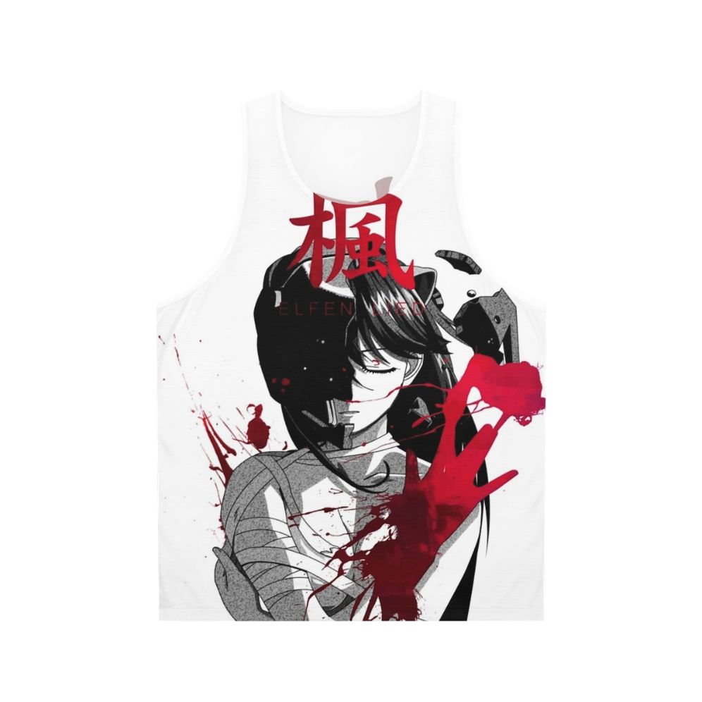 Dark monochrome anime manga elfen lied tragedy unisex tank top