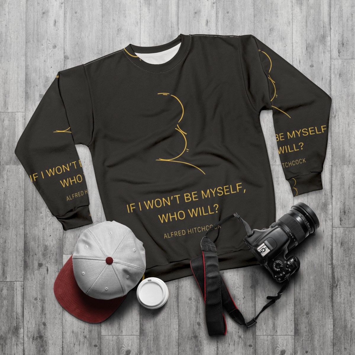 Classic Alfred Hitchcock Quote Sweatshirt - flat lay