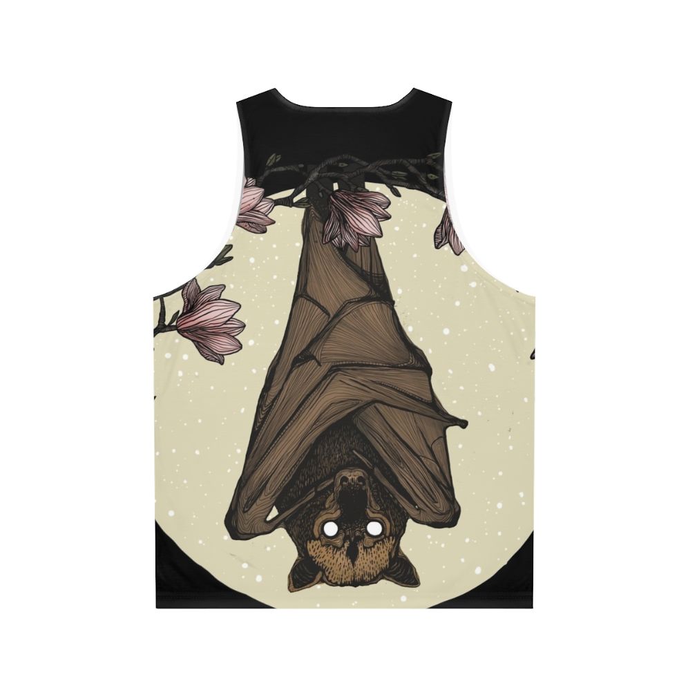 Spooky bat and flying fox graphic on unisex tank top - Back