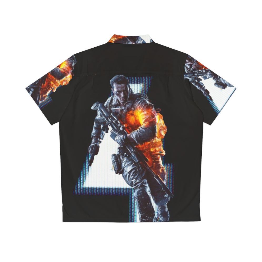 Battlefield 4 Hawaiian Shirt with military-inspired design - Back