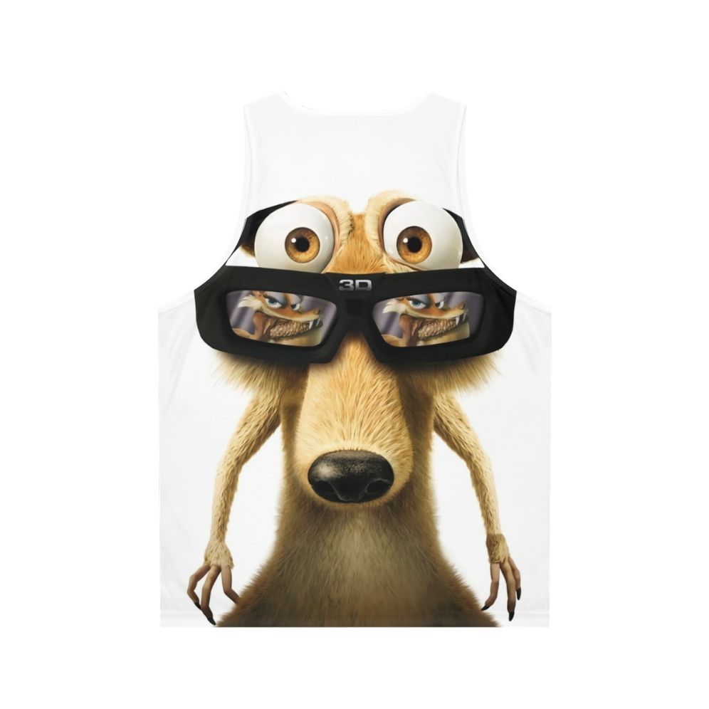 Unisex squirrel cartoon tank top - Back