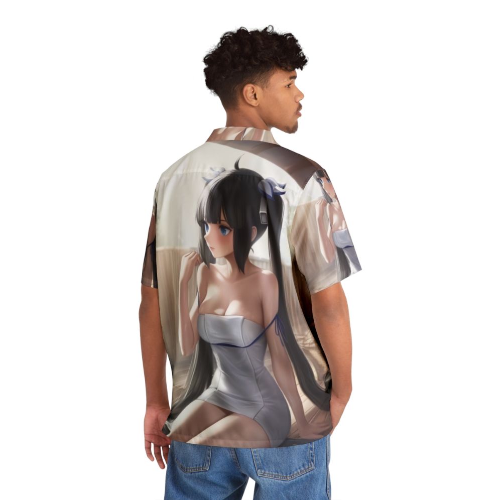 Hestia Familia Hawaiian Shirt with Anime Ecchi Onsen Design - People Back