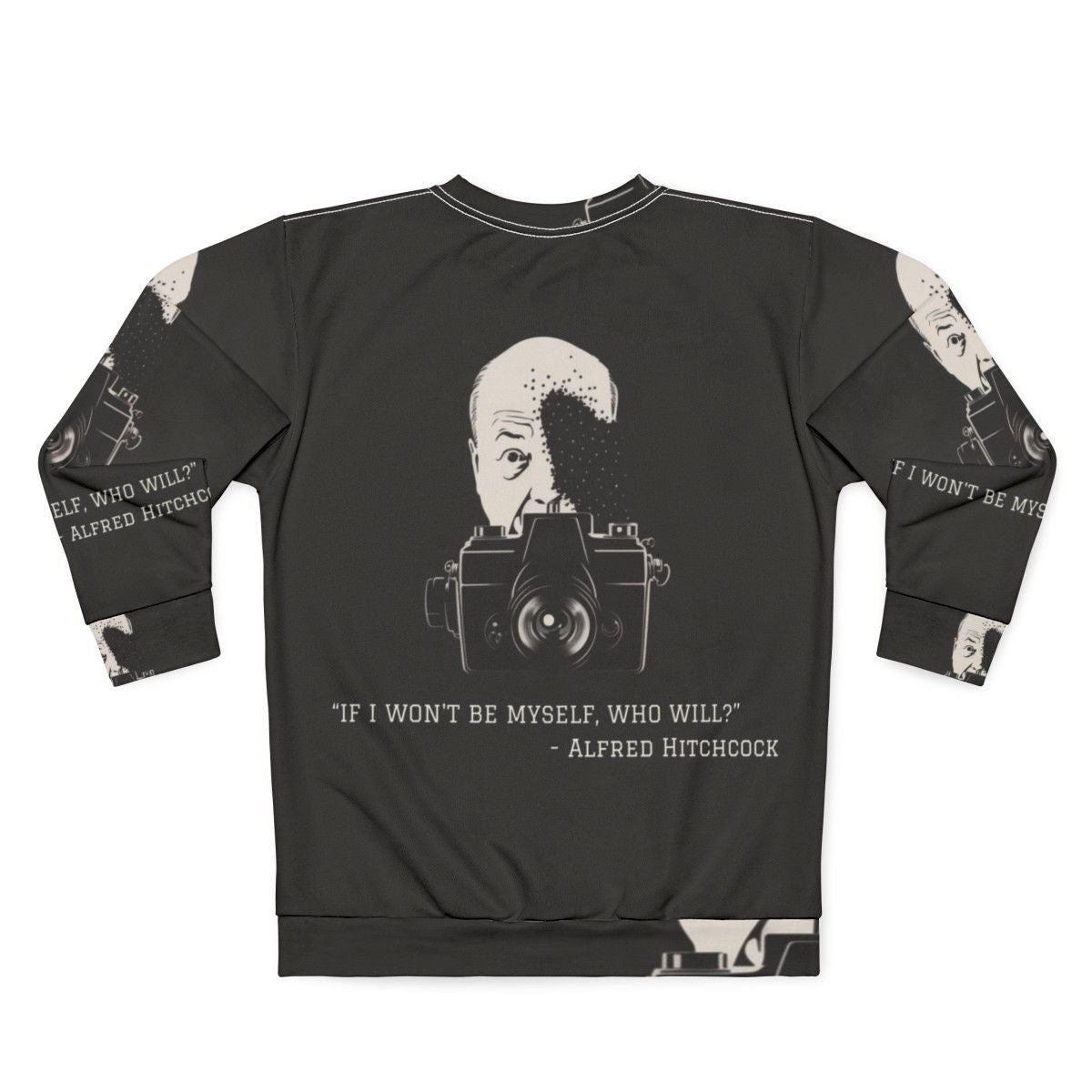 Alfred Hitchcock Quote Sweatshirt featuring iconic movie quotes - Back