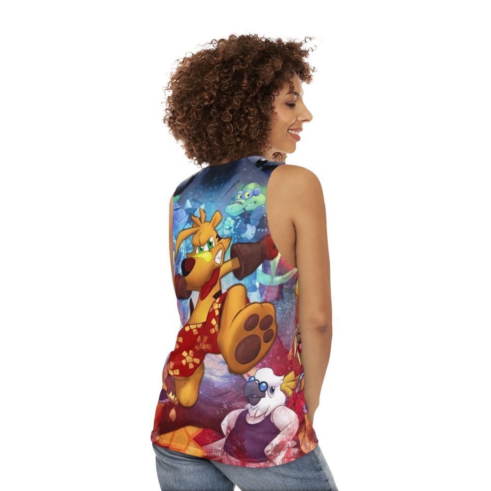 Ty The Tasmanian Tiger Unisex Tank Top - women back