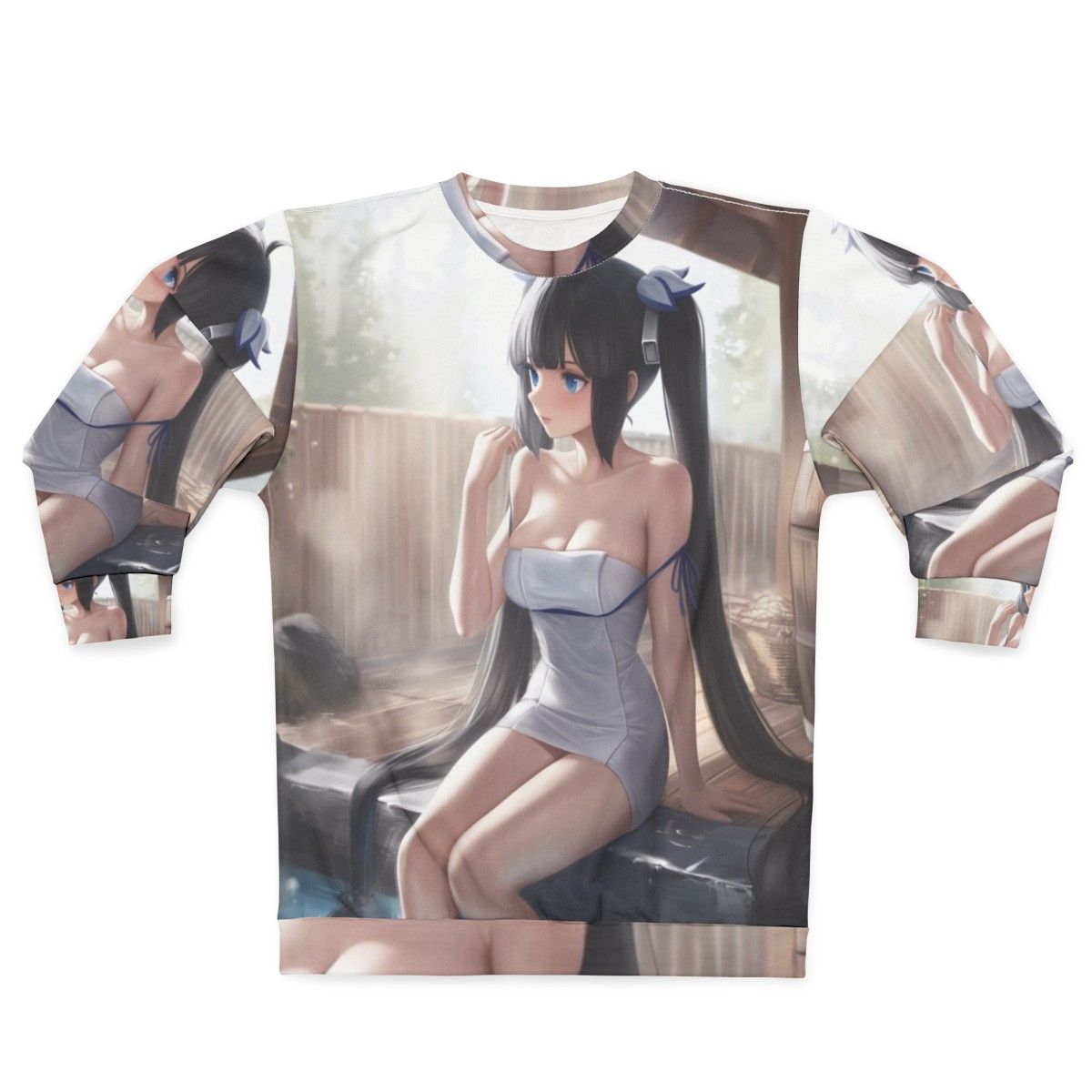 Hestia anime goddess hot spring inspired sweatshirt