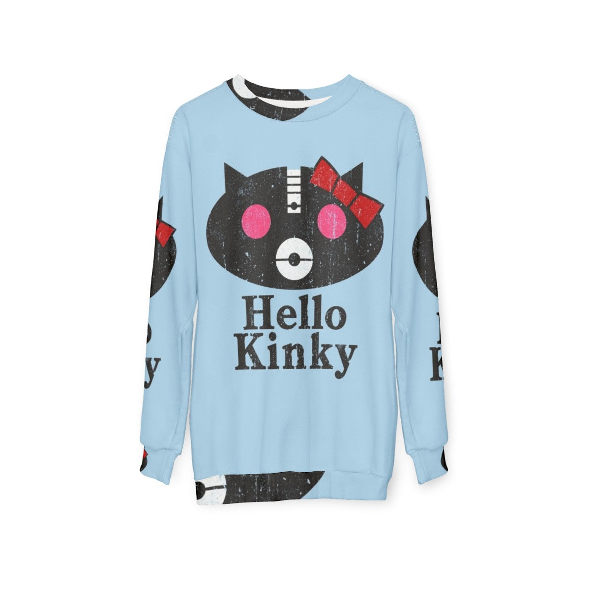 Hello Kinky Sweatshirt with music, parody, punk, and alternative band design - hanging