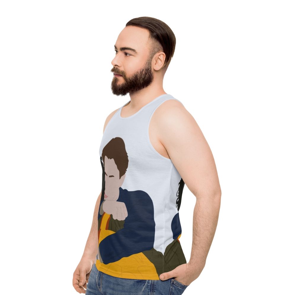 Wilhelm and Simon hugging unisex tank top - men side