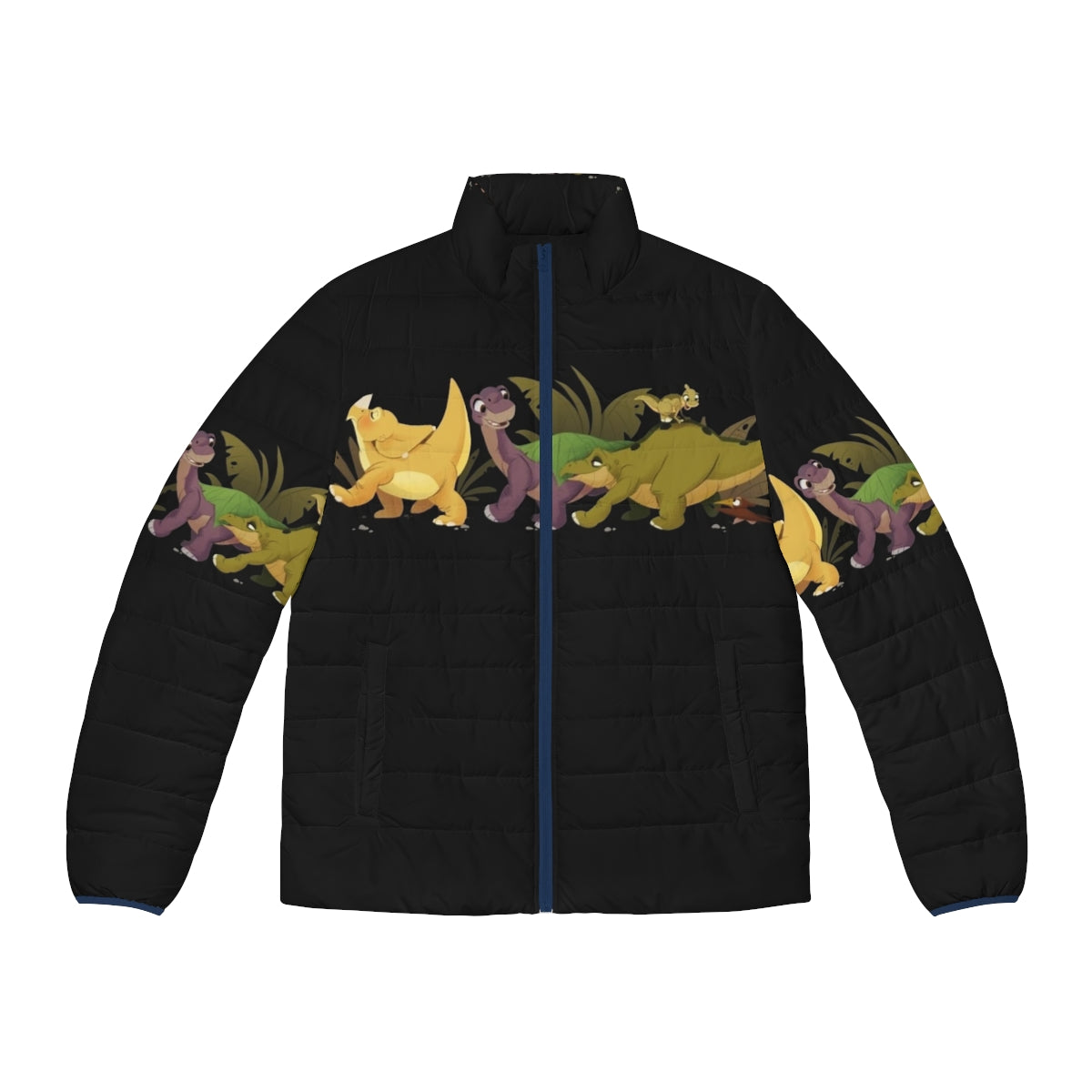 A cozy puffer jacket featuring the beloved characters from The Land Before Time