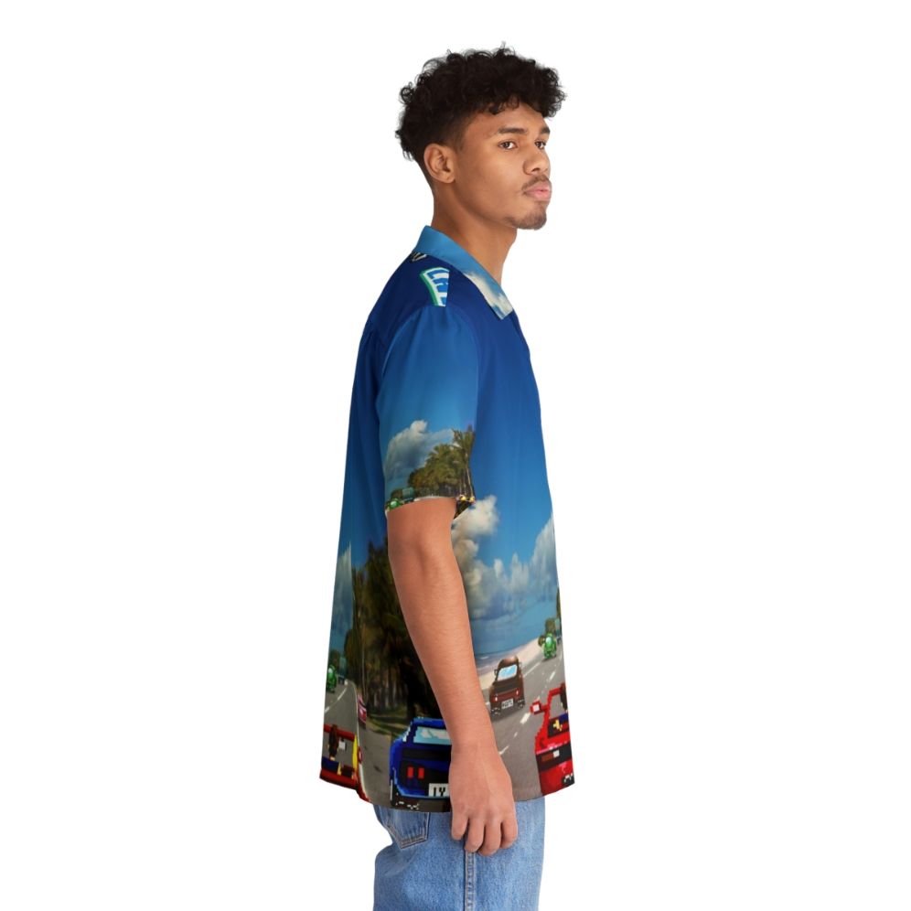 Retro pixel art outrun Hawaiian shirt - People Pight