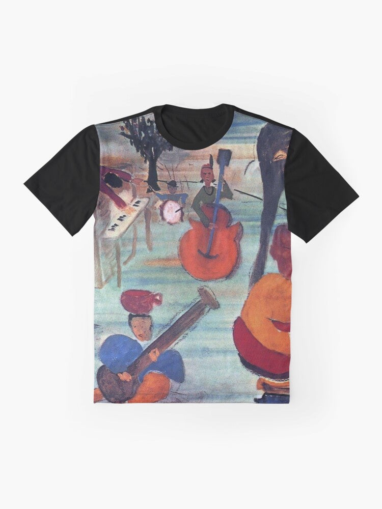 The Band "Music from Big Pink" album cover graphic t-shirt - Flat lay