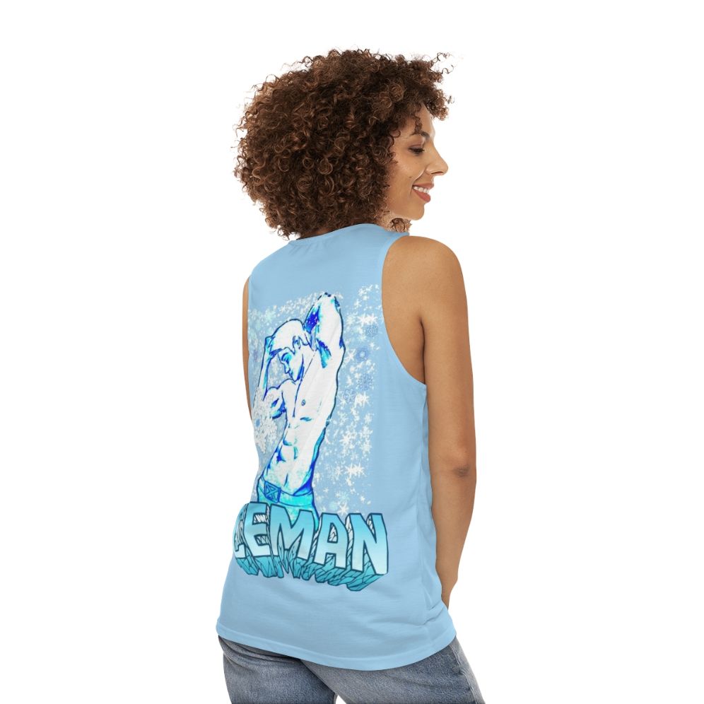 Unisex Iceman X-Men Superhero Tank Top - women back