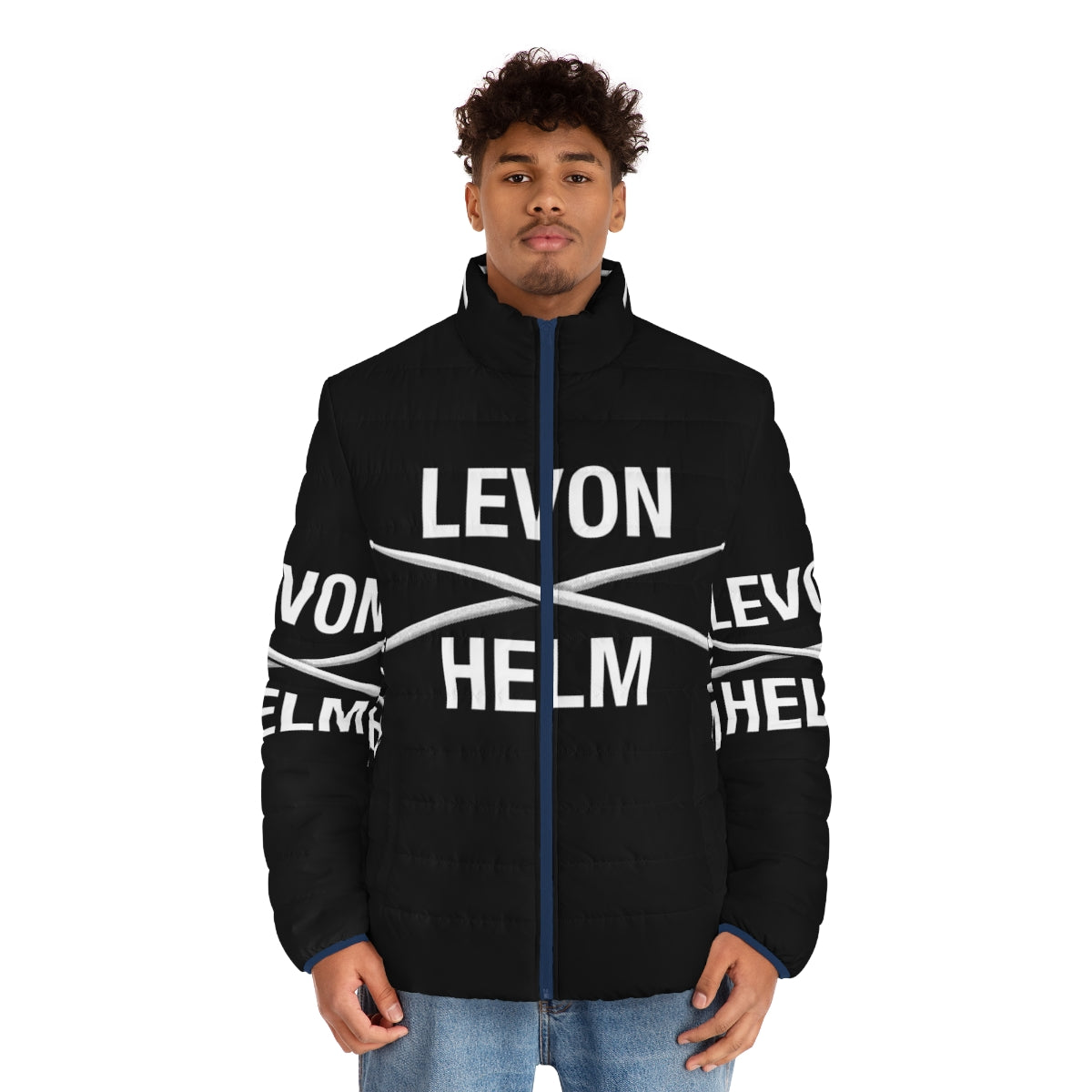 Levon Helm Puffer Jacket featuring classic rock and Americana vibes - men front