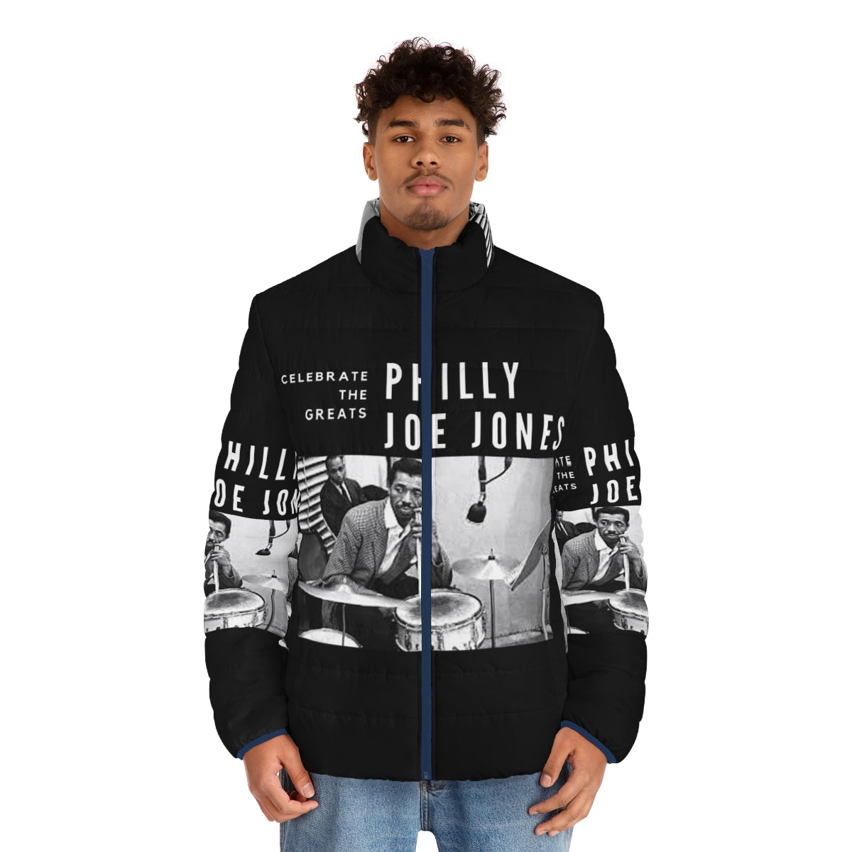 Philly Joe Jones - Legendary Jazz Drummer Puffer Jacket - men front