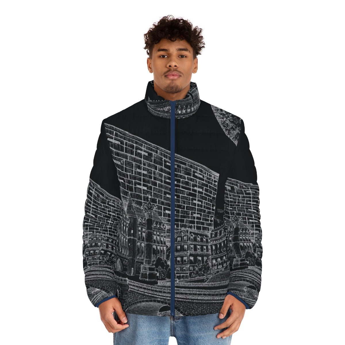 Dinos "Winter In Paris" puffer jacket, perfect for rap music fans - men front