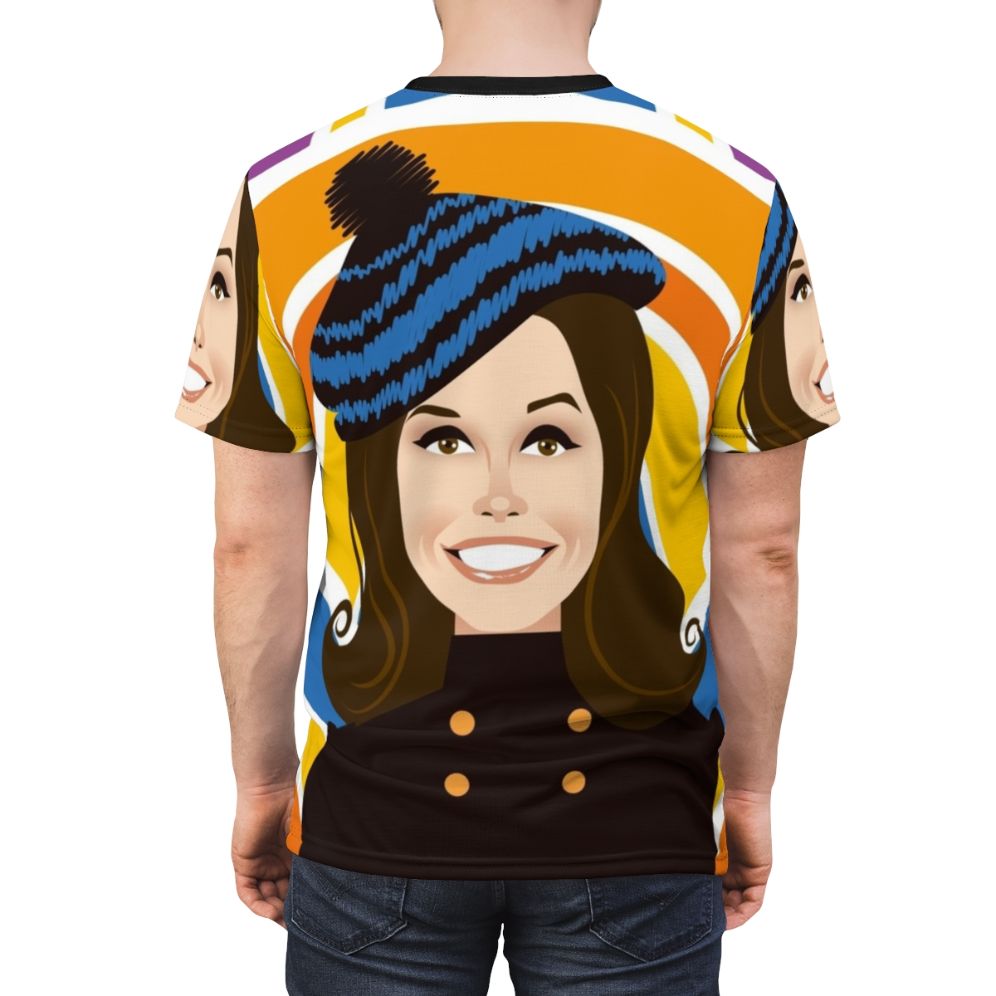 Retro graphic tee featuring Mary Tyler Moore, a classic TV comedy icon - men back