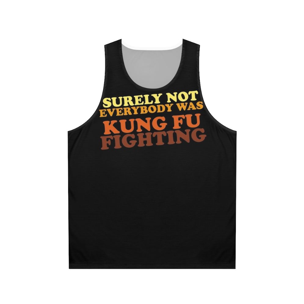 Unisex tank top with "Kung Fu Fighting" graphic