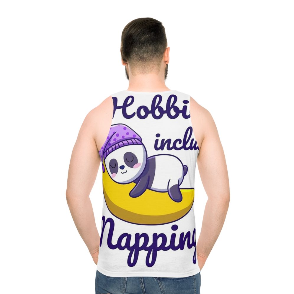 Unisex "Hobbies Include Napping" Tank Top - men back