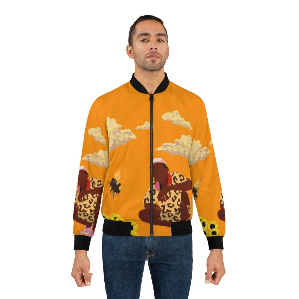 Tyler, The Creator Flower Boy Bomber Jacket featuring graphic and typography design - Lifestyle