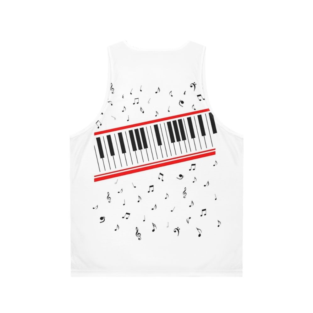 Beat It Piano Unisex Vintage 80s Michael Jackson Tribute Tank Top - Back