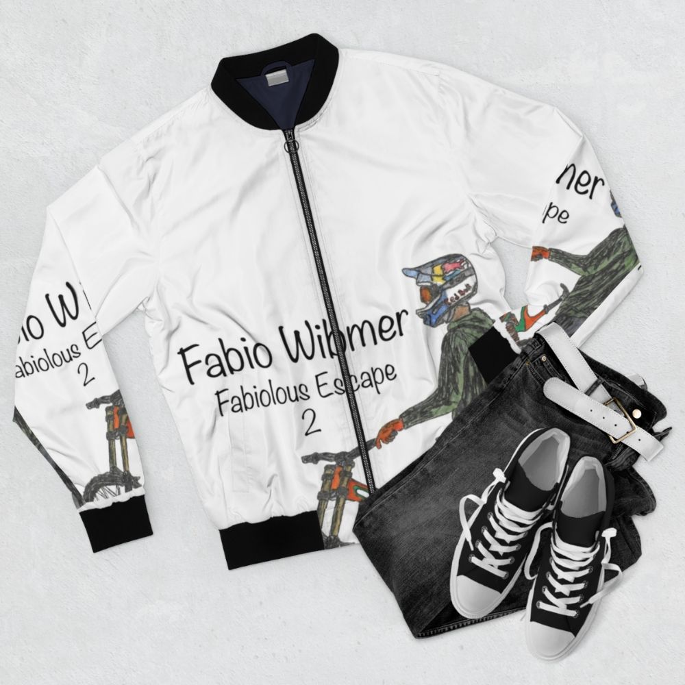 Fabio Wibmer Fabiolous Escape 2 Mountain Biking Bomber Jacket - Flat lay