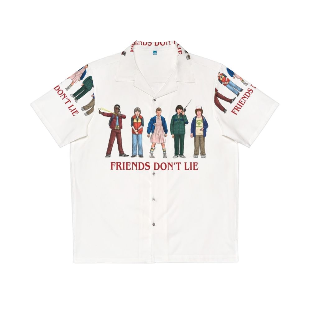 Friends Don't Lie 80s Hawaiian Shirt - Stranger Things Inspired Retro Clothing