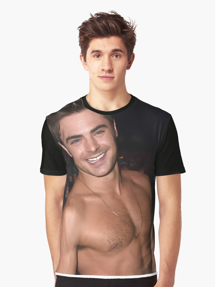 Zac Efron Graphic T-Shirt featuring the popular actor - Men