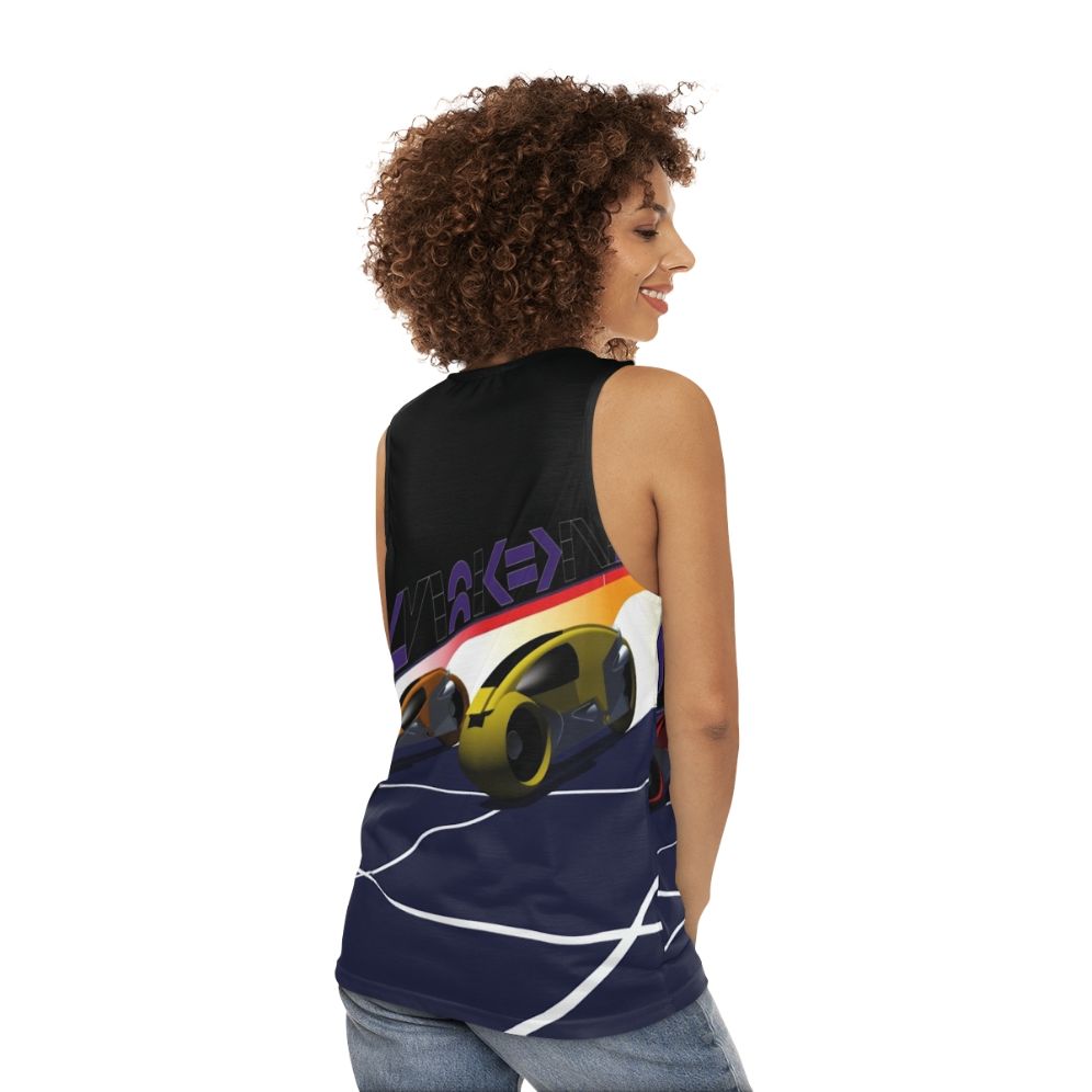 Tron Lightcycle Racing Unisex Tank Top - women back