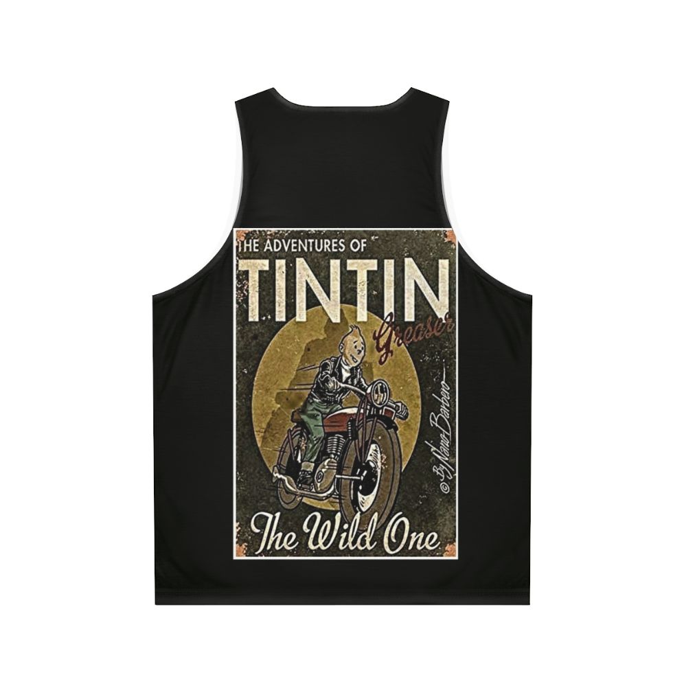 Tin Tin Unisex Graphic Tank Top - Back