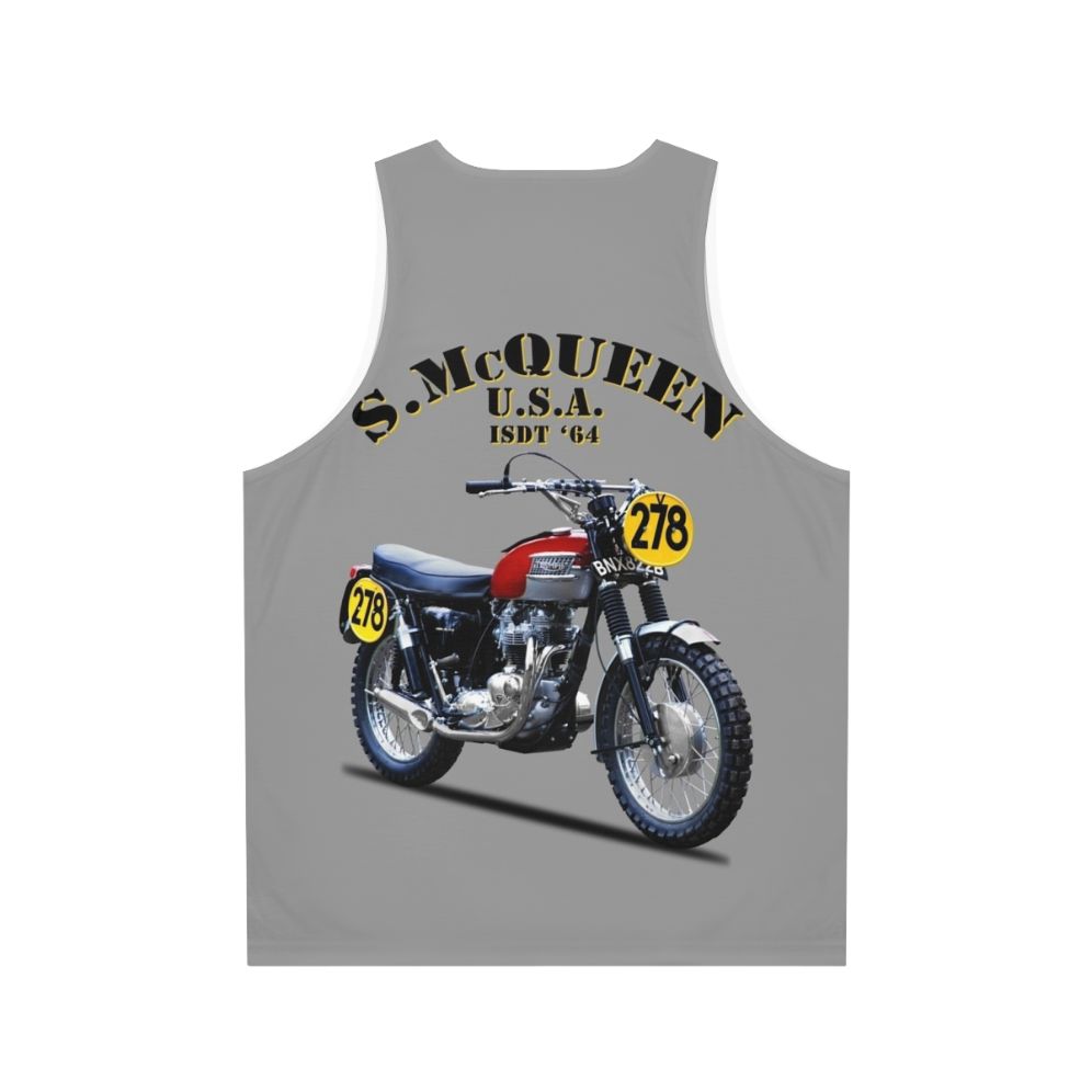 Classic Motorcycle ISDT 1964 Unisex Tank Top - Back