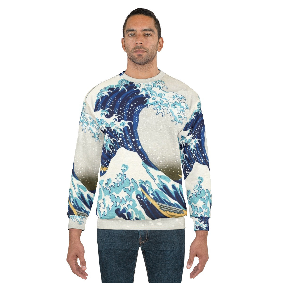 Vintage Ukiyo-e "The Great Wave of Kanagawa" Japanese Art Sweatshirt - men