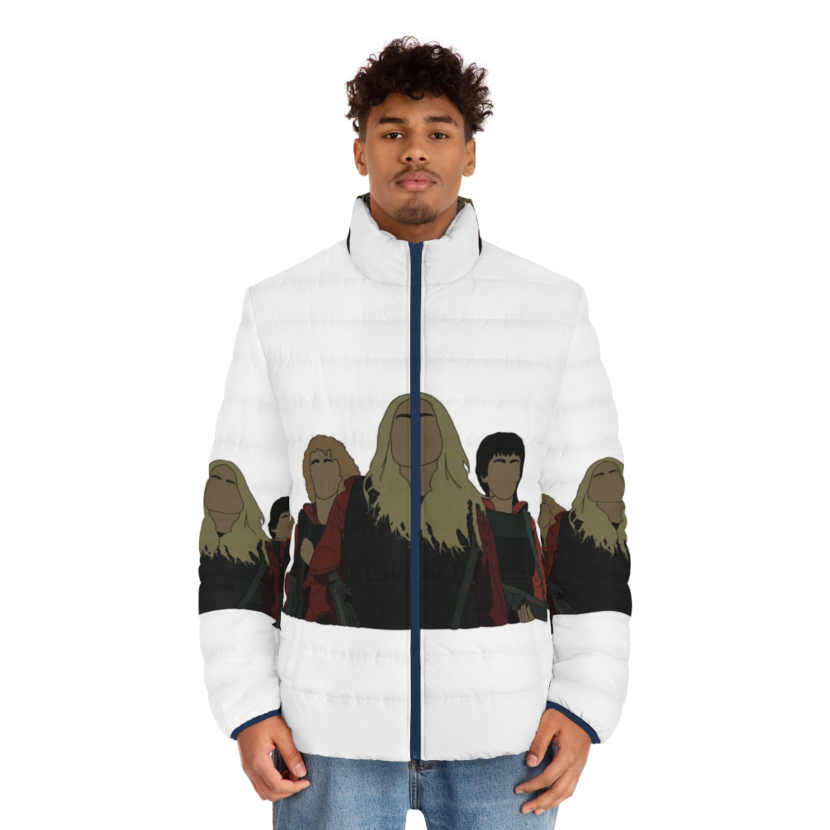 Money Heist Puffer Jacket with Netflix Series Inspired Design - men front