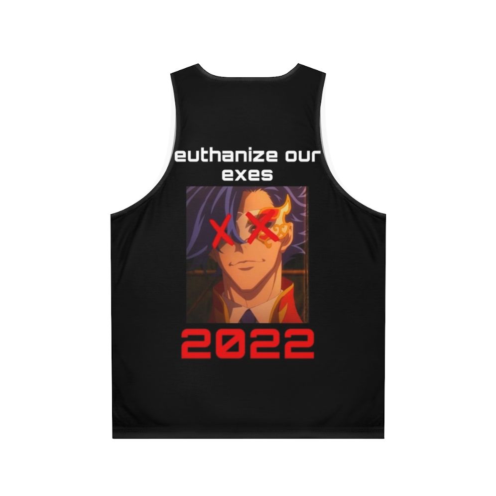 Anime-inspired unisex tank top with a skate-inspired graphic design - Back