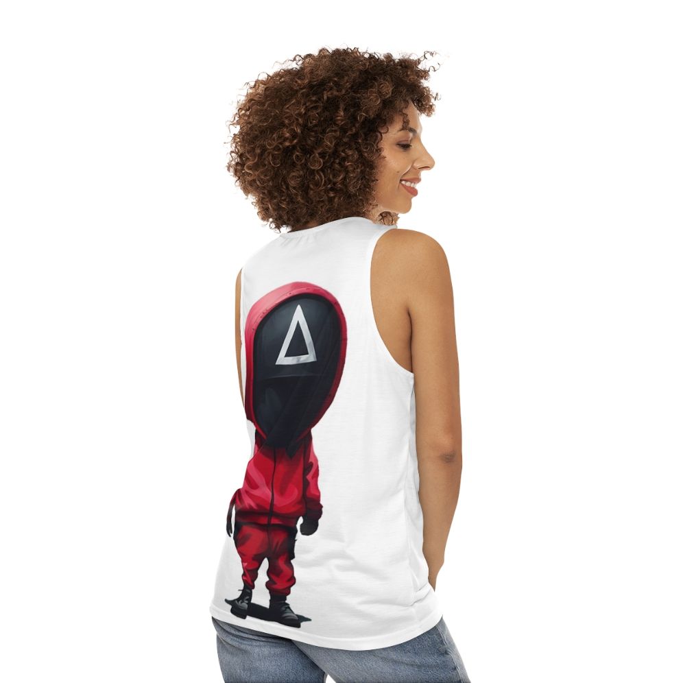 Squid Game Soldier Design Unisex Tank Top - women back