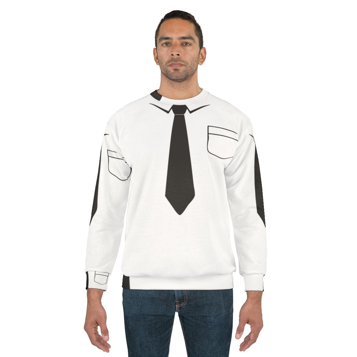 Necktie Sweatshirt - Formal and Funny Fashion - men