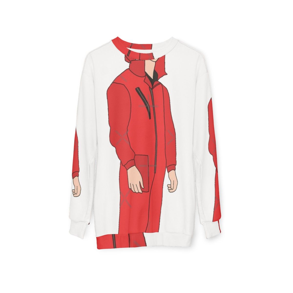 Money Heist Rio Sweatshirt with Character Design - hanging