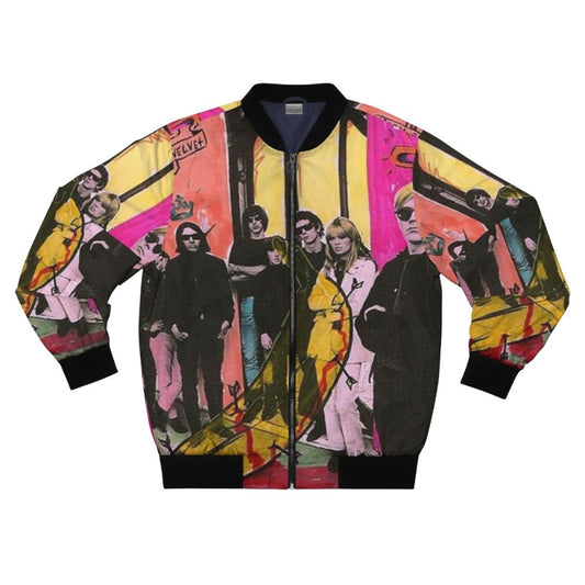 Andy Warhol and Velvet Underground inspired bomber jacket with banana graphic