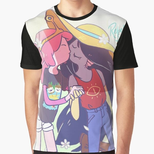 Adventure Time Bubbline Graphic T-Shirt featuring Princess Bubblegum and Marceline the Vampire Queen