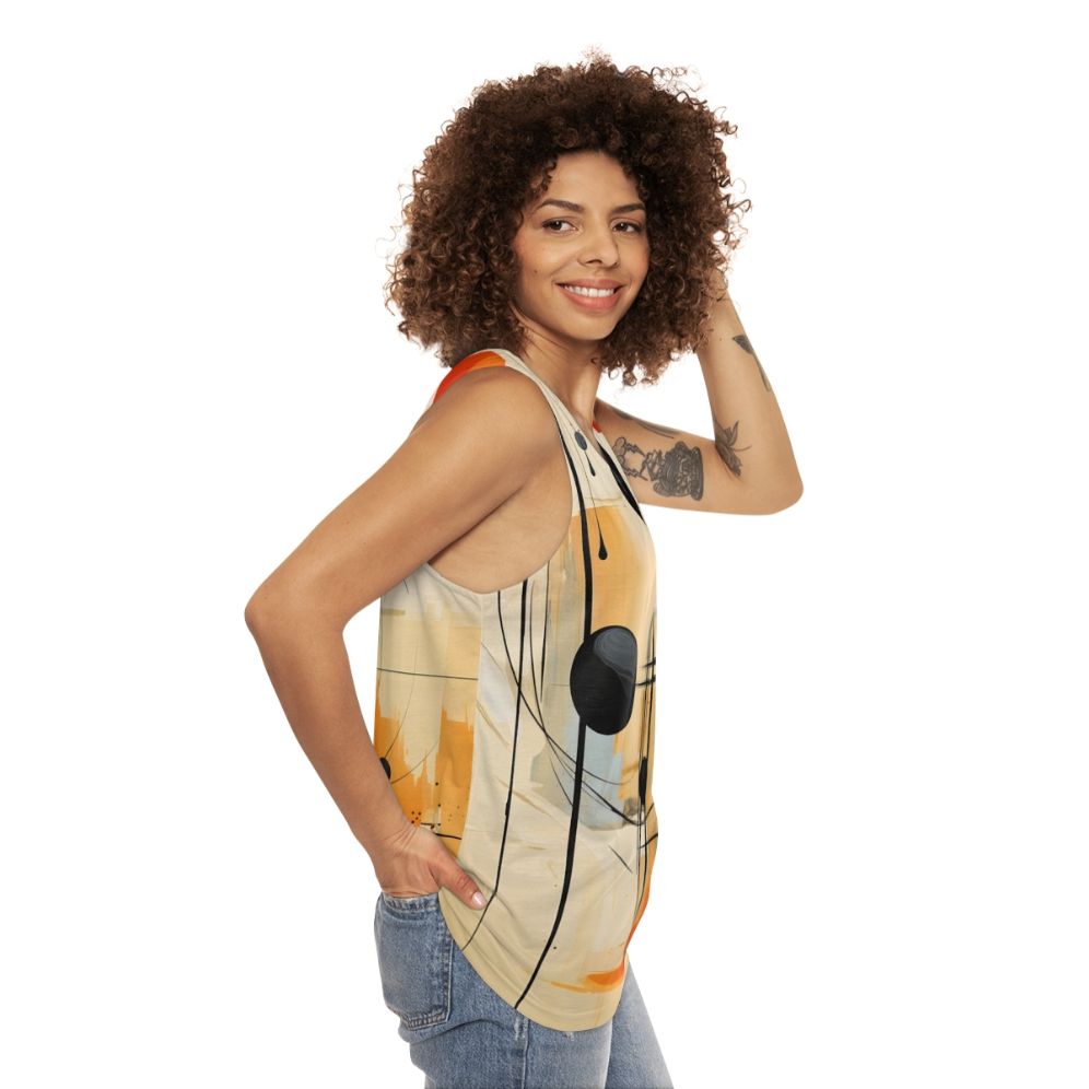 Autumn Abstract Neutral Unisex Tank Top - women side