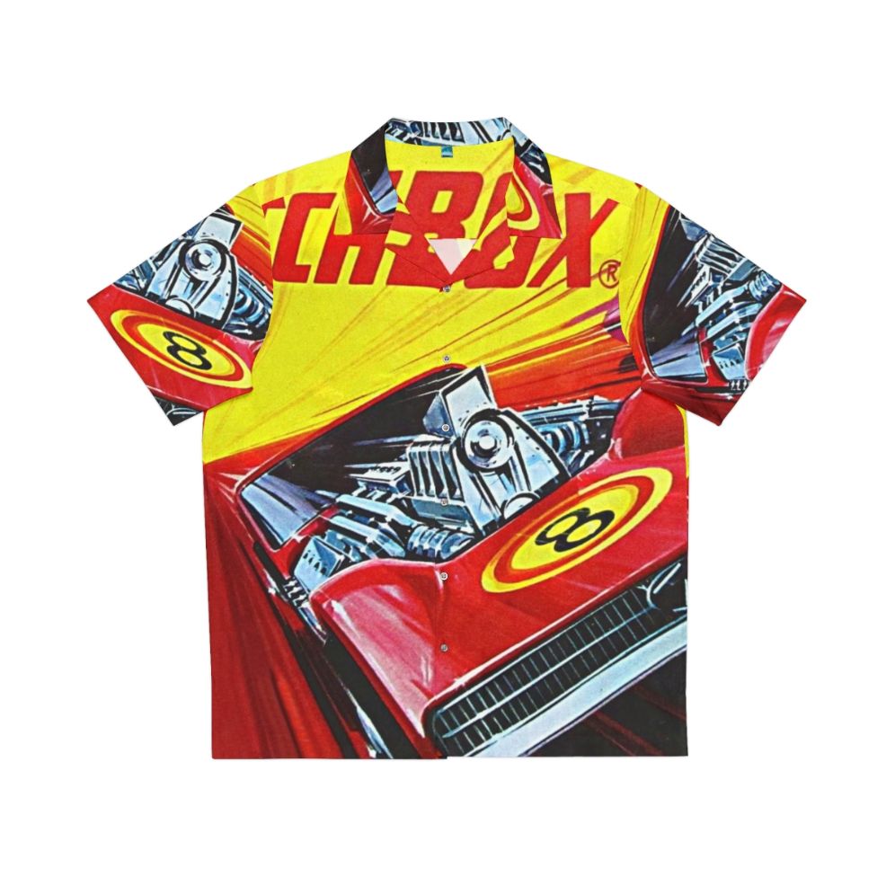 Retro Hawaiian shirt featuring Matchbox Superfast collectible cars