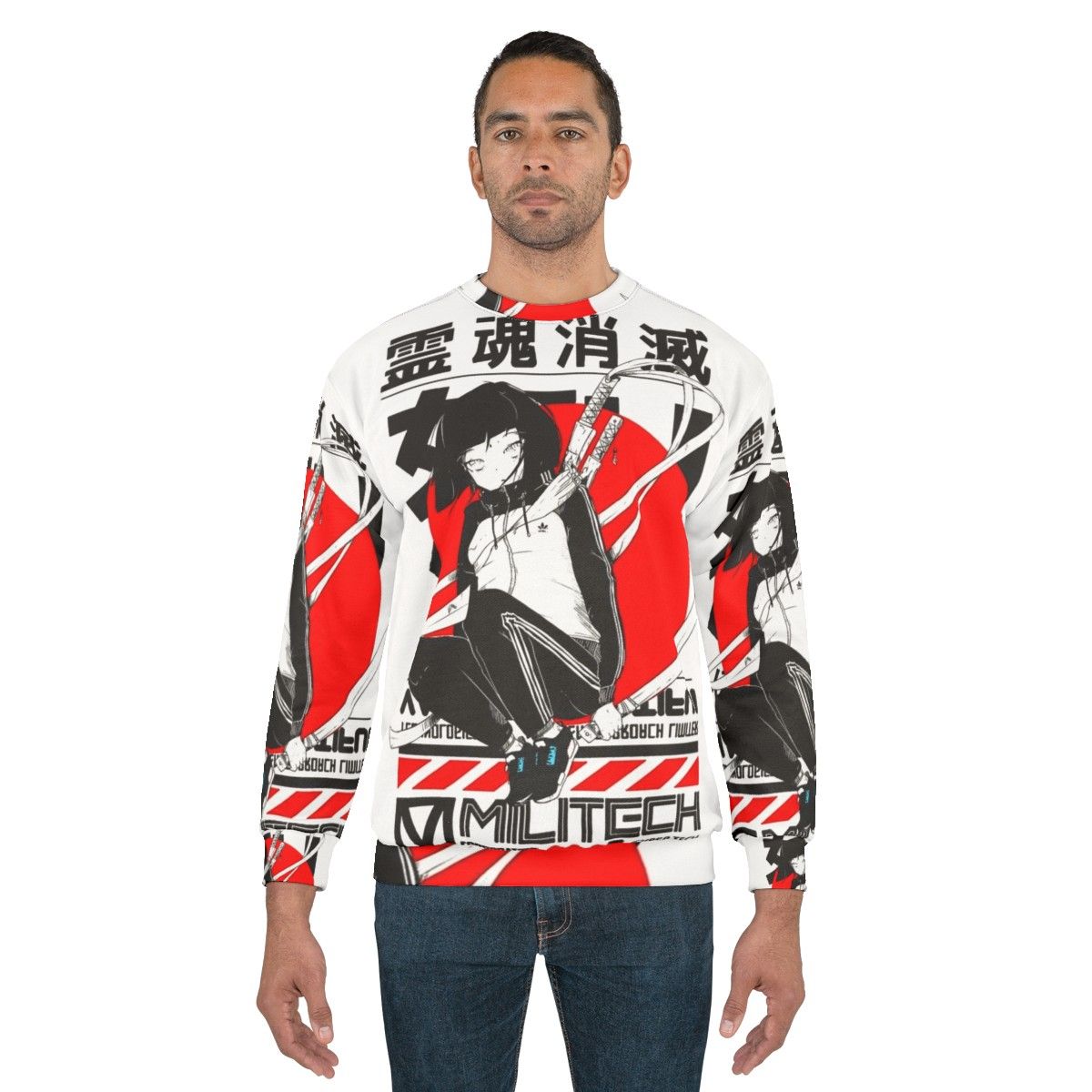 Japanese fashion urban cyberpunk style sweatshirt - men